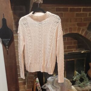 LC Lauren Conrad Soft Pink Cowl Neck Sweater